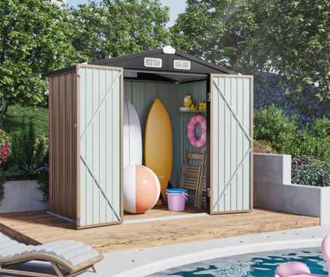 6+ft.+W+x+4+ft.+D+Metal+Storage+Shed